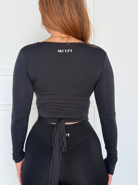 Ballet Wrap Around Black Top