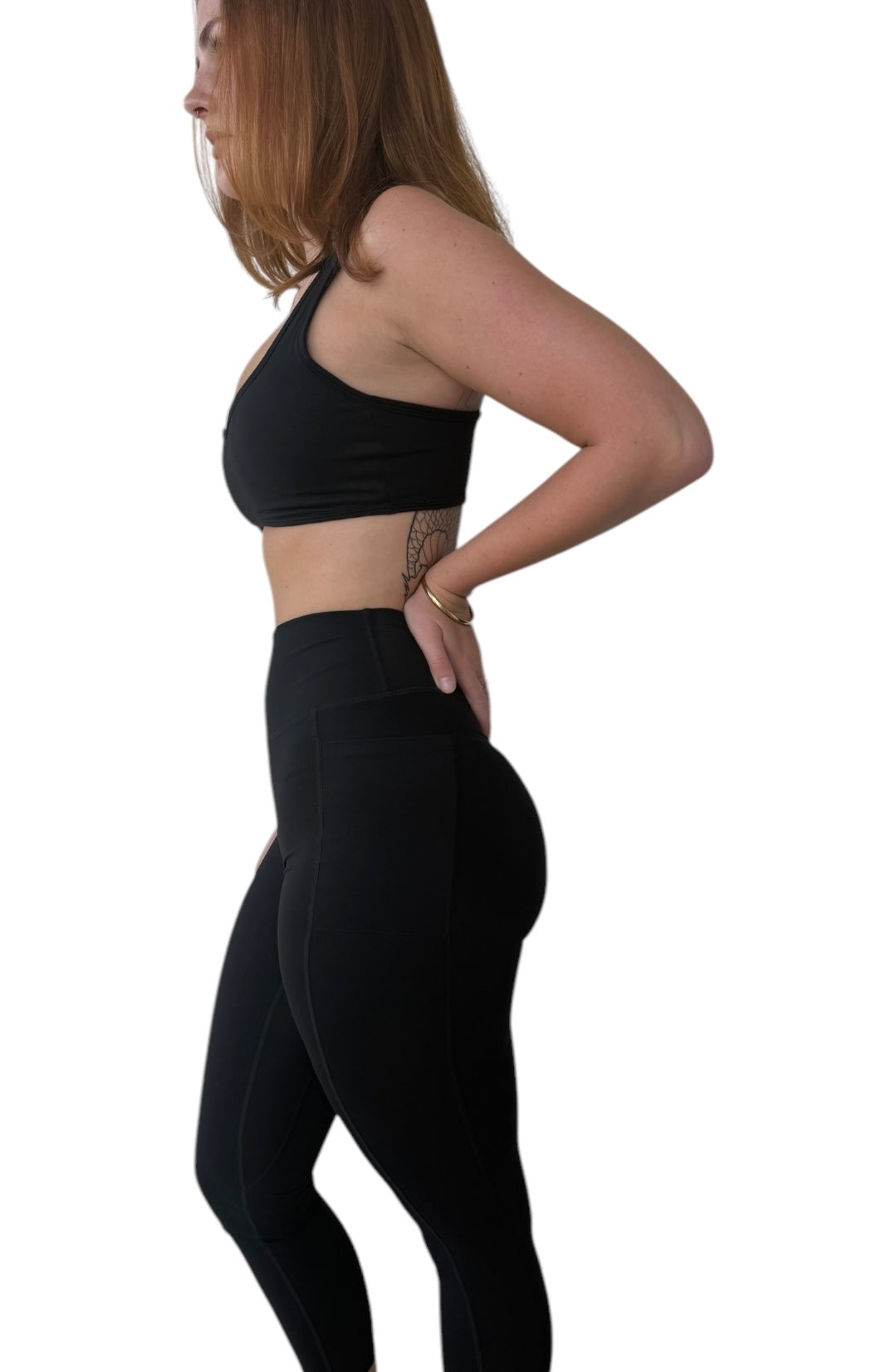 Basic Pocket Legging - BLACK (Invisible Scrunch)