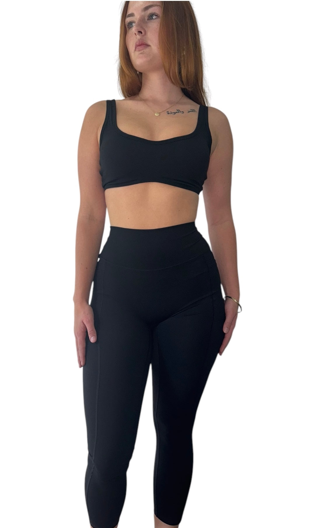 Basic Pocket Legging - BLACK (Invisible Scrunch)