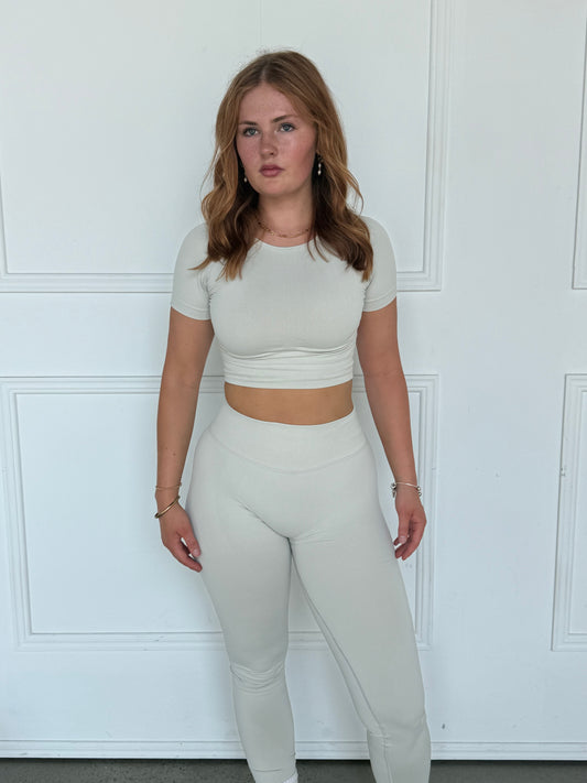 Luxe Beige Impact Crop