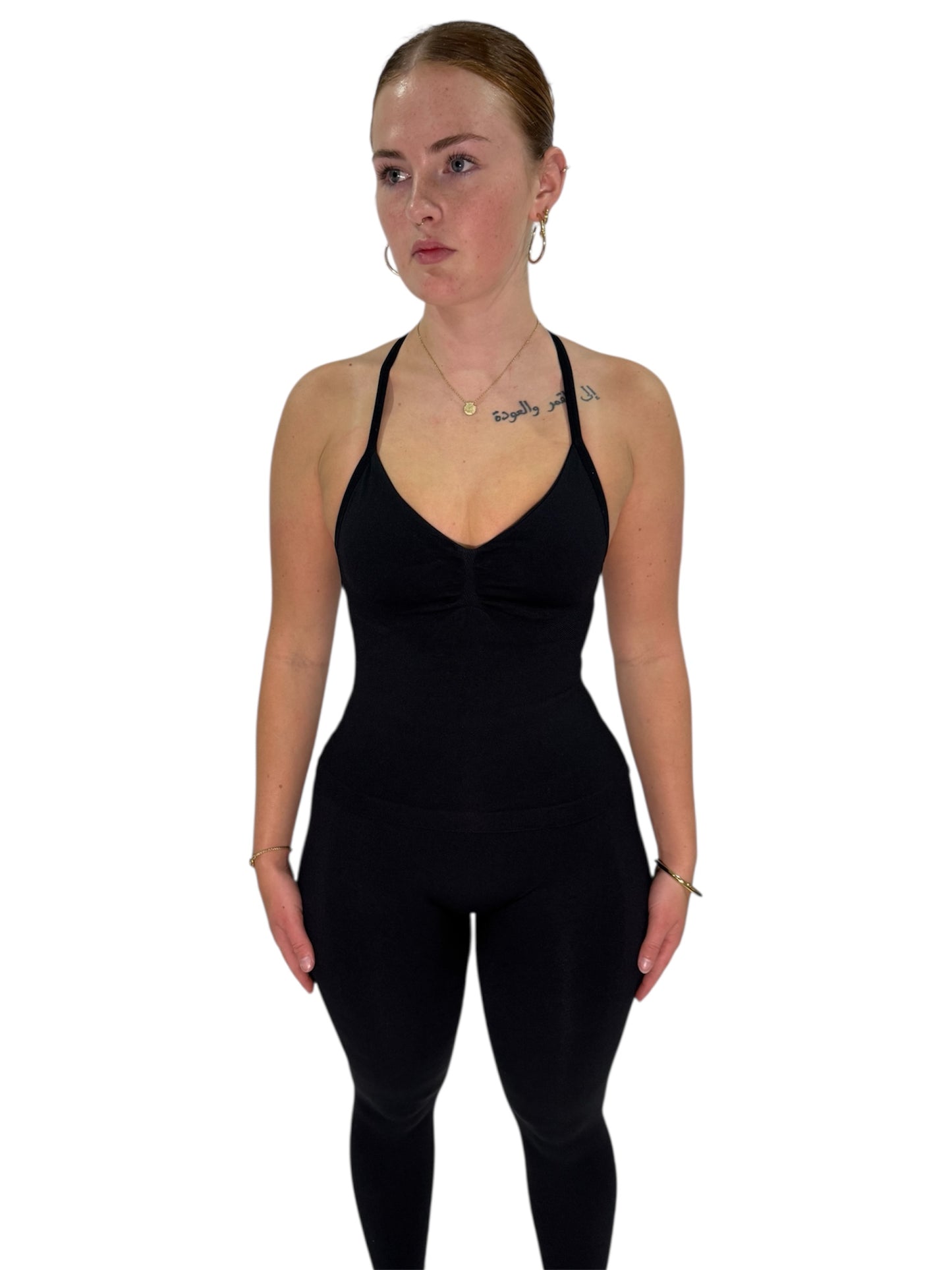 LUXE CONTOUR TOP - BLACK