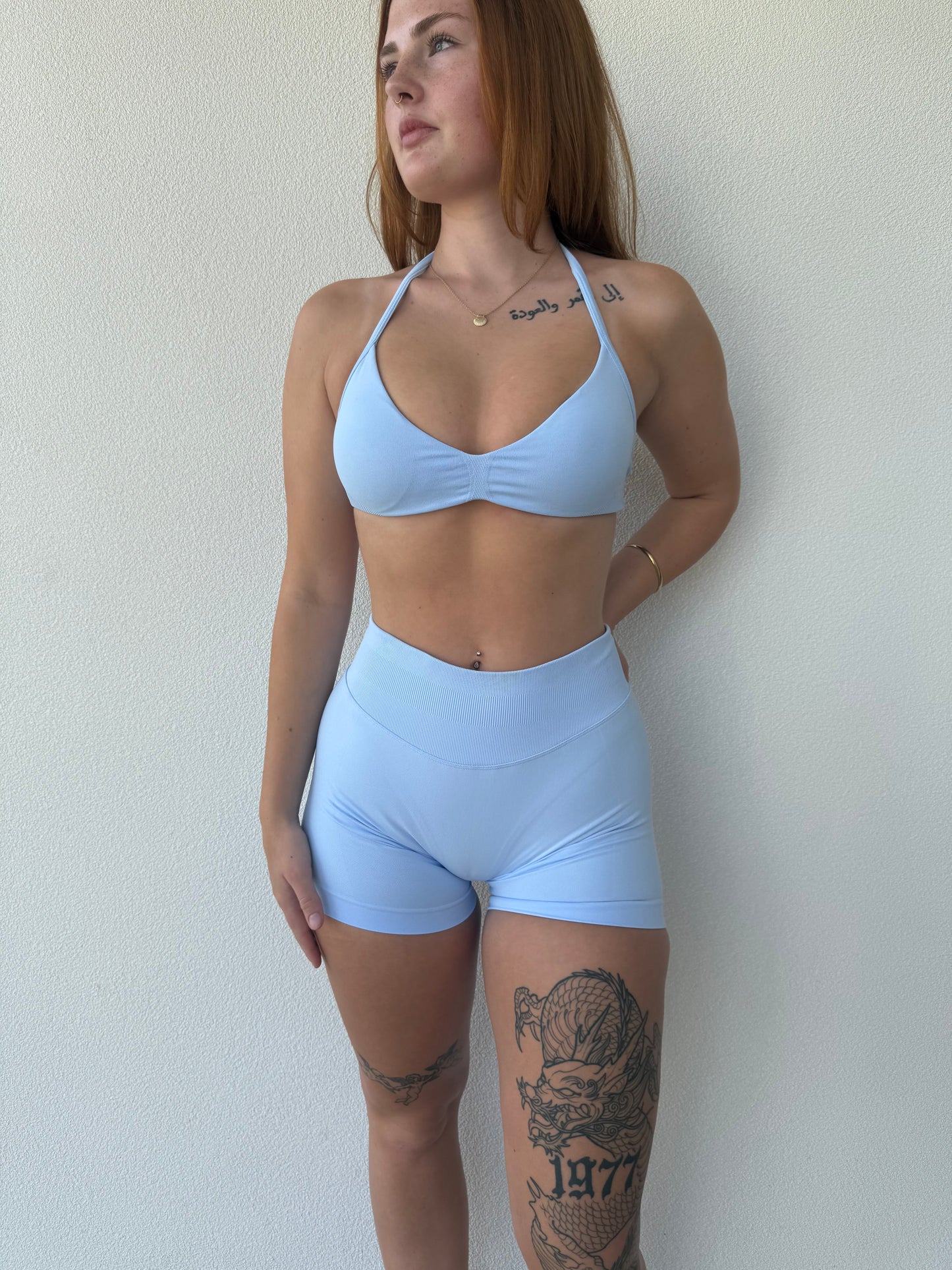 LUXE HALTER - SKYE BLUE